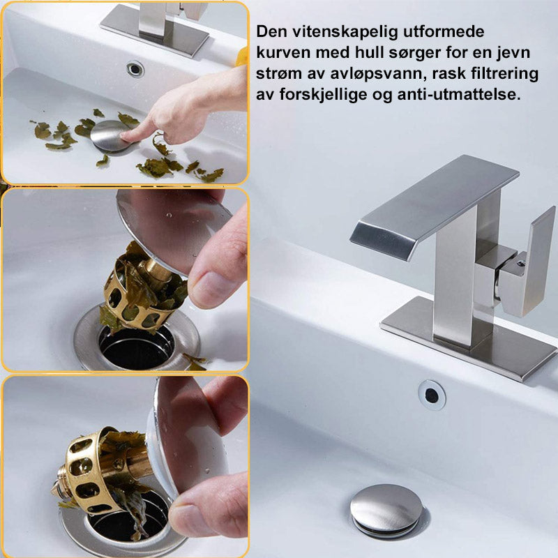 Universal avløpsfilter for servantsprang