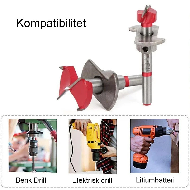 Posisjonerende Drillbit-sett for Sløyd og Trebearbeiding