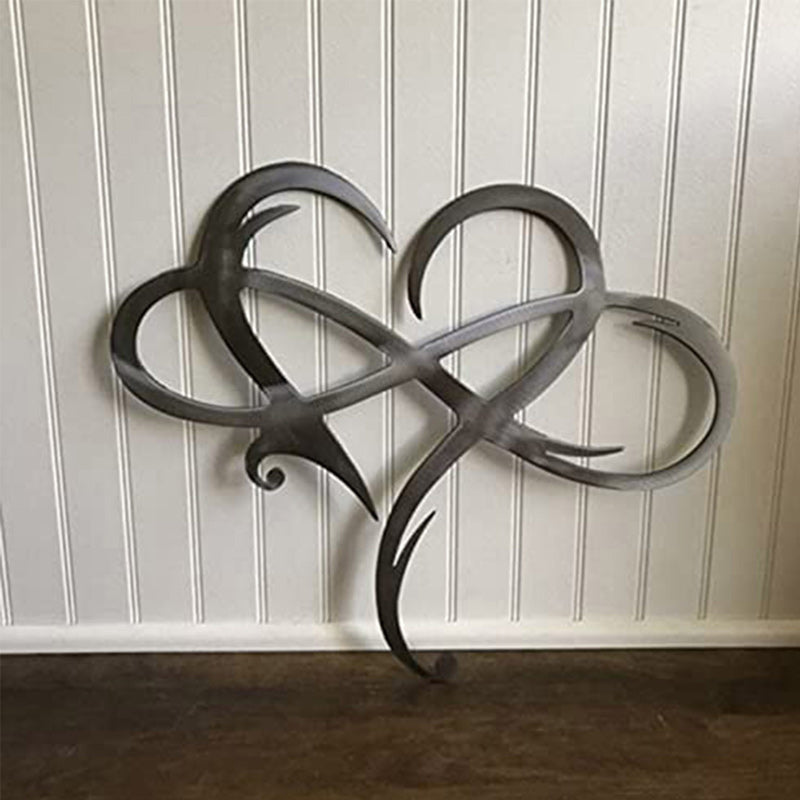 Evig kjærlighet kunstdekorasjon i rustfritt stål