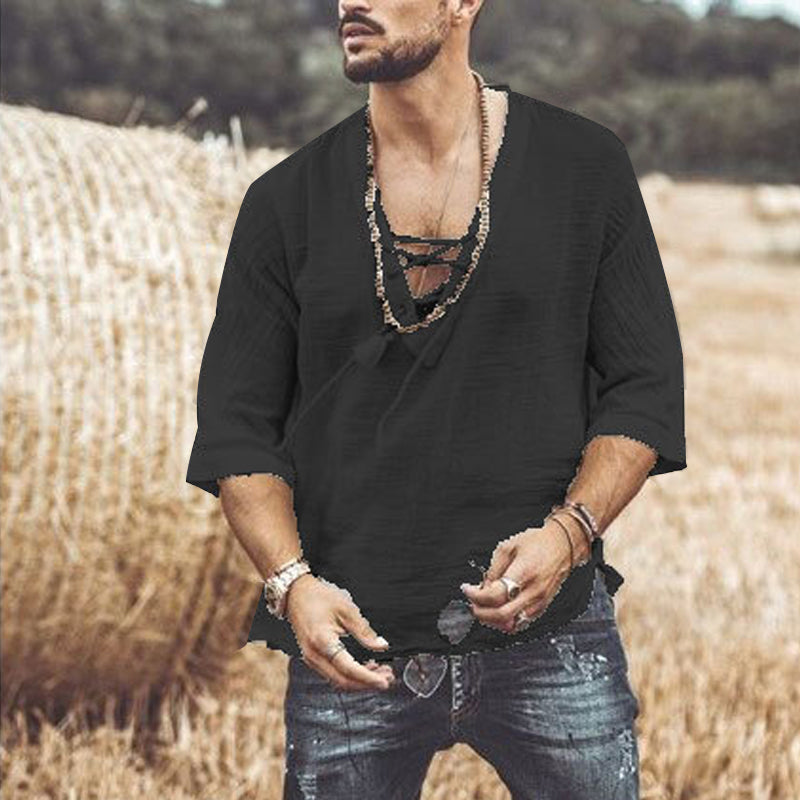 Summer Men Casual  Cotton Shirts
