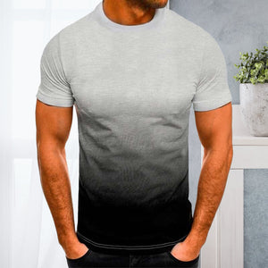 Kortermet t-skjorte med rund hals og gradient trykk