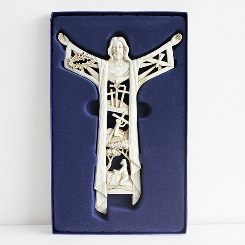 Risen Christ Wall Cross Jesus Figurer