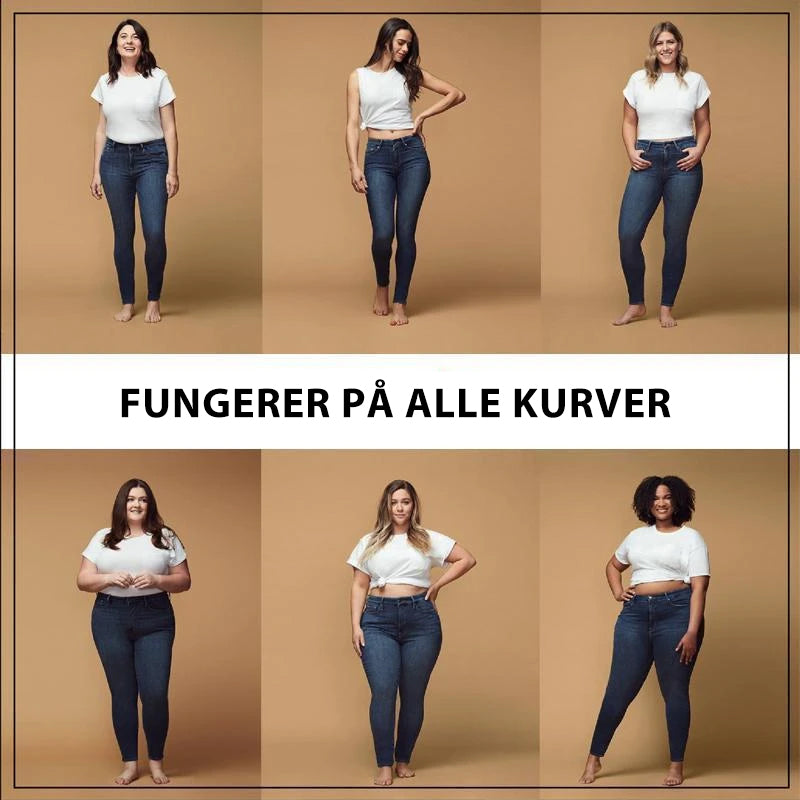 Leggings i Fleecefôret Denim