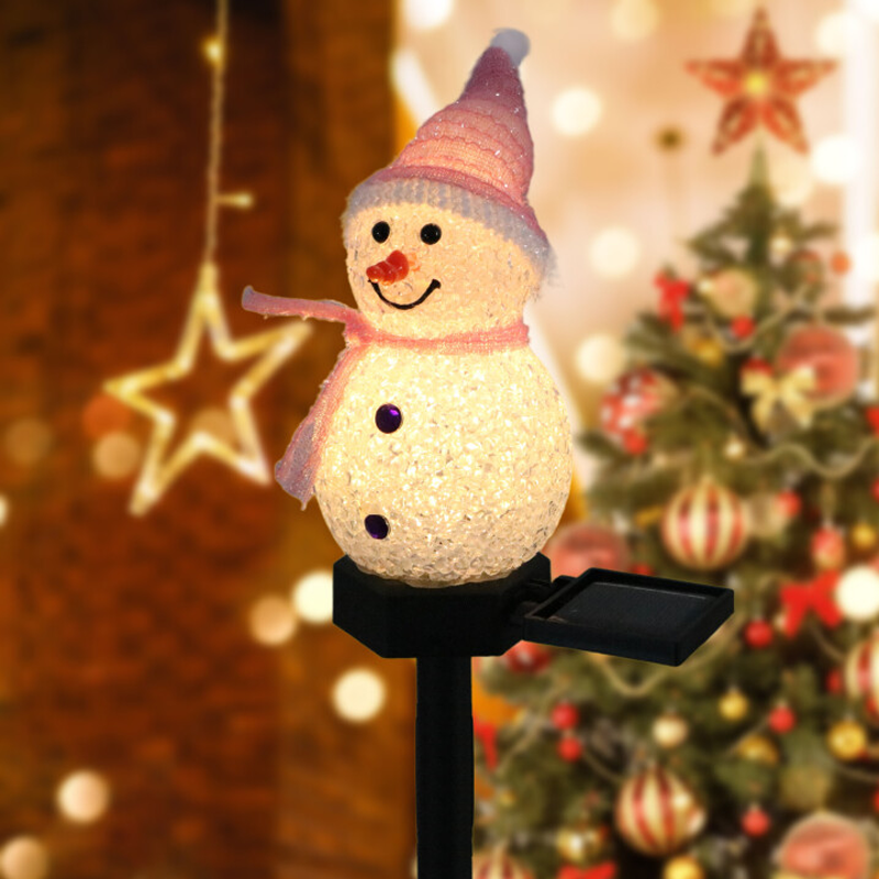 Vanntett Solar Snowman lampe