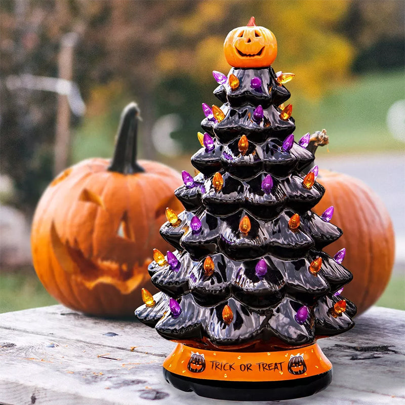 Halloween Colored Lights Christmas Tree