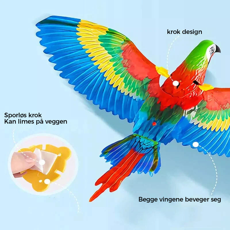 Simulert fuglehengende kjæledyrleketøy