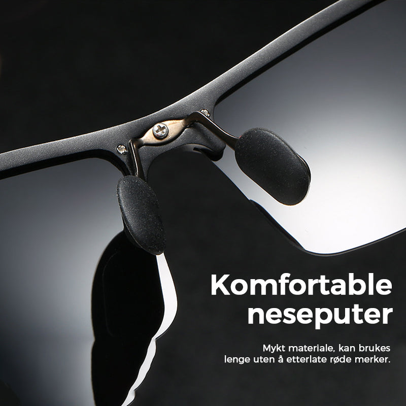 Photochromic solbriller for menn med antirefleks polarisert linse