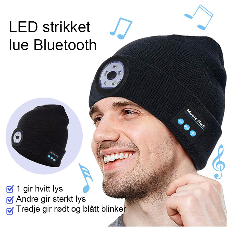 Bluetooth lue med LED-hodelykt