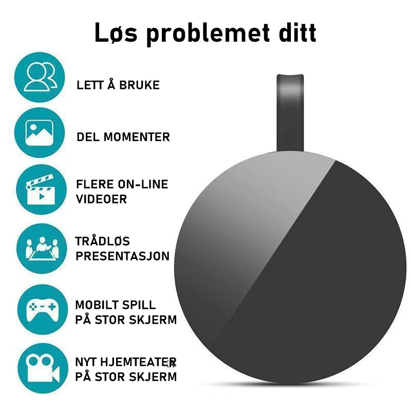 Bærbar trådløs HDMI-mottaker