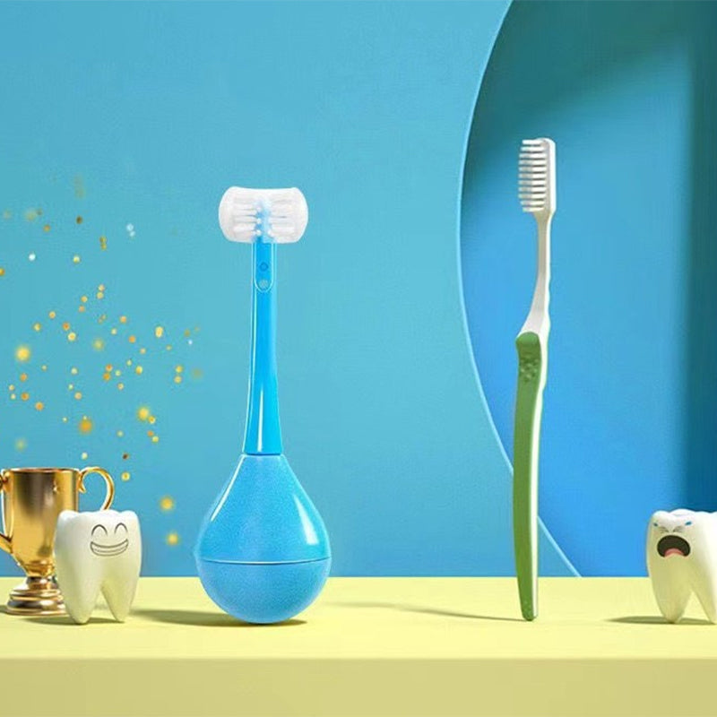 Tre-sidig tannbørste for barn