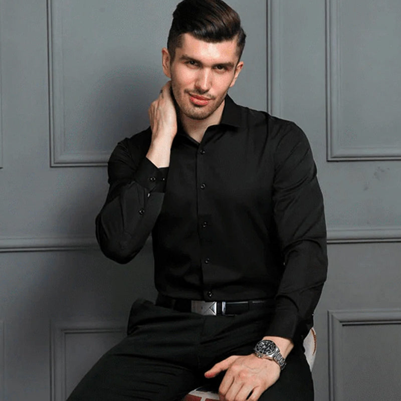 Slim fit stretchy herreskjorte