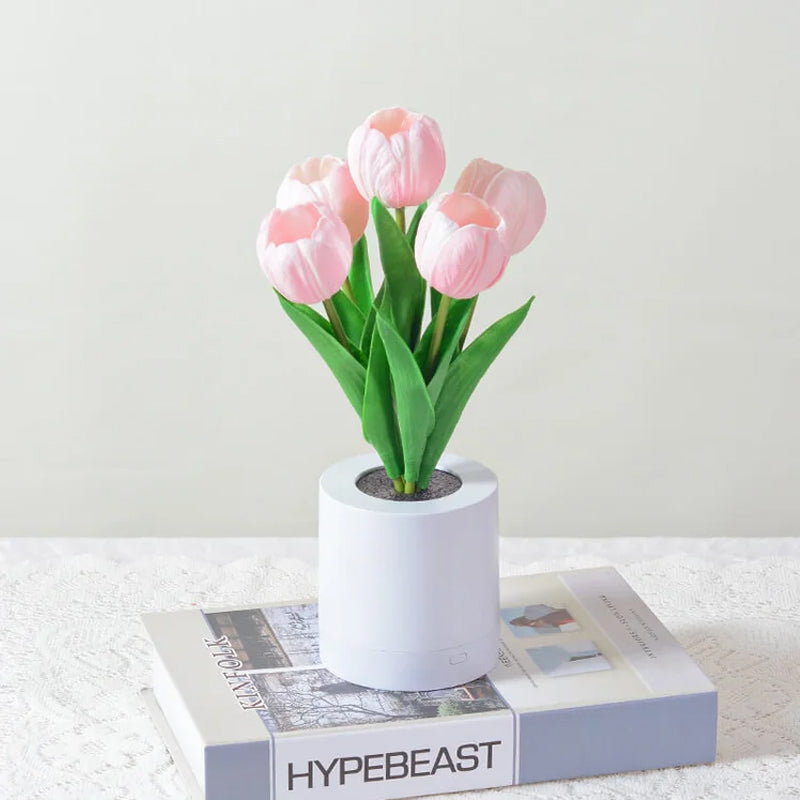 LED oppladbart tulipan nattlys