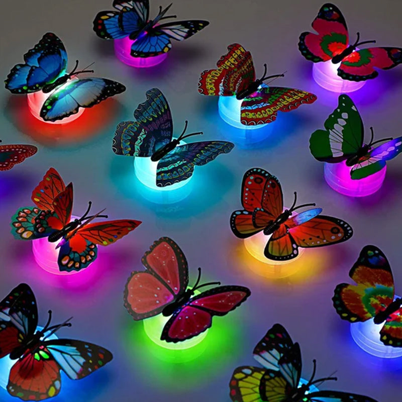 3D LED sommerfugldekorasjon nattlys