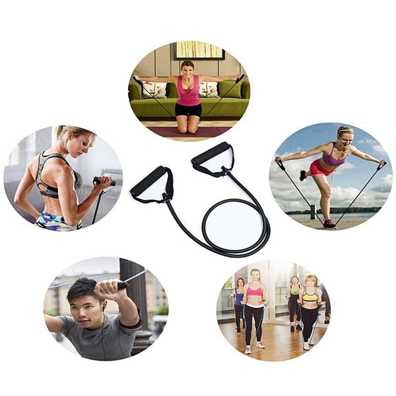 Double Toning Resistance Tube Heavy Quality Exercise Band for stretching