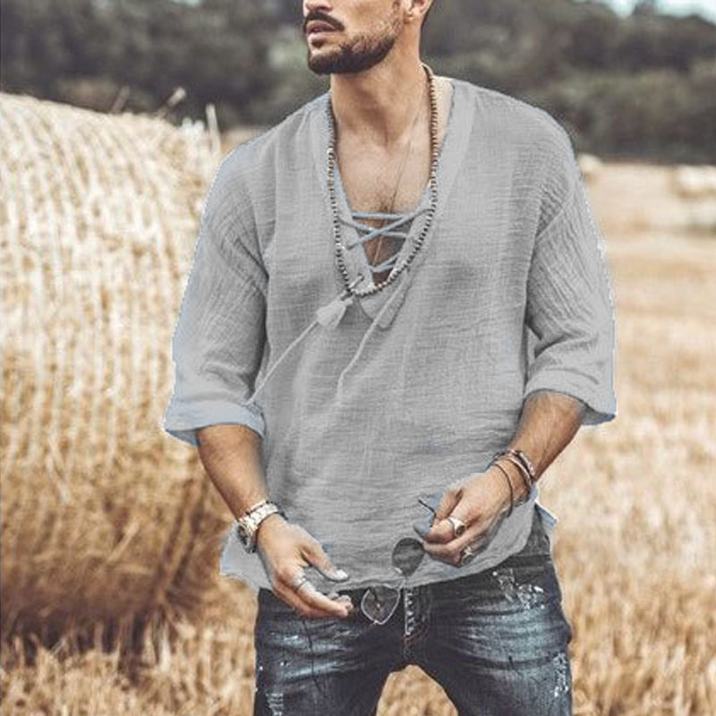 Summer Men Casual  Cotton Shirts