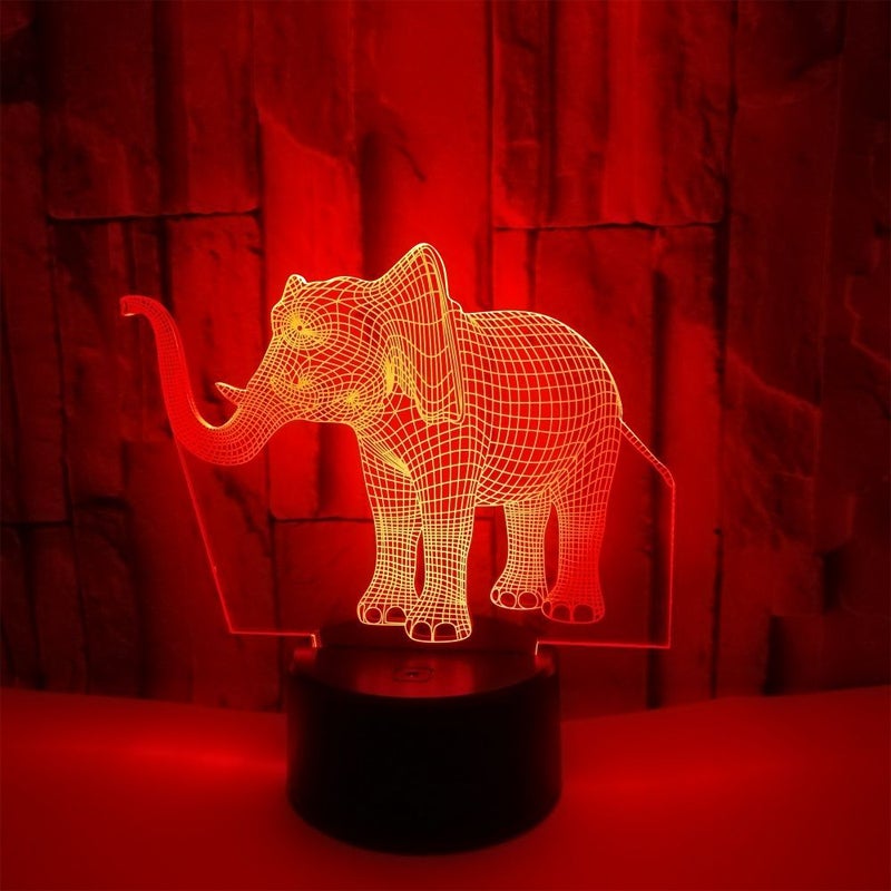 Elefant 3D Illusjonslampe