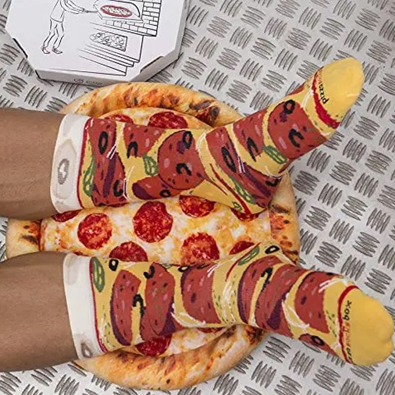 4 par kreativ pizzasokker i pizzaboks