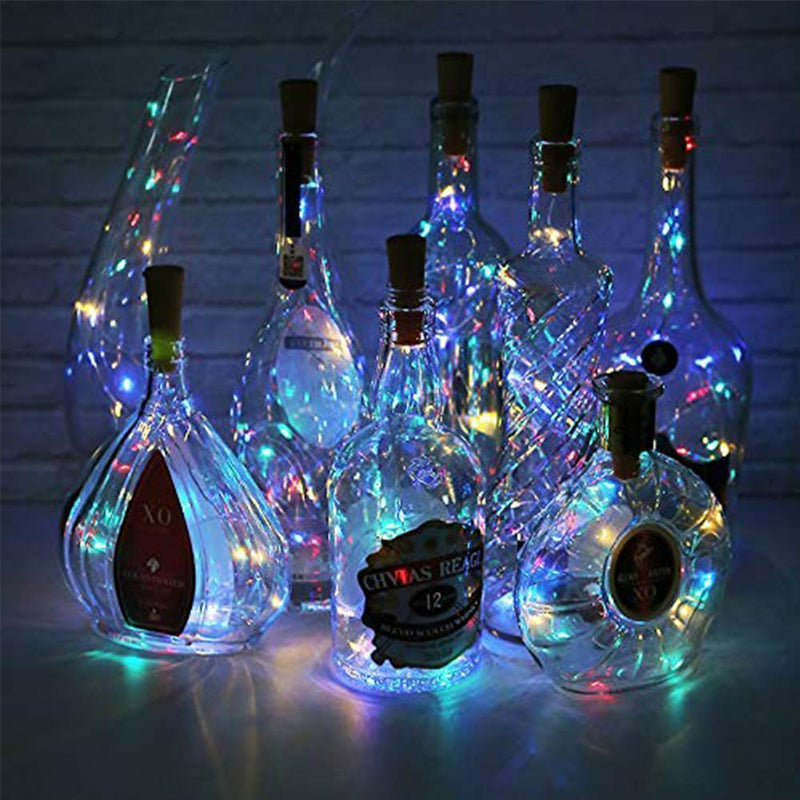 LED-flaskelys med kork som nattlys DIY-deko-gave