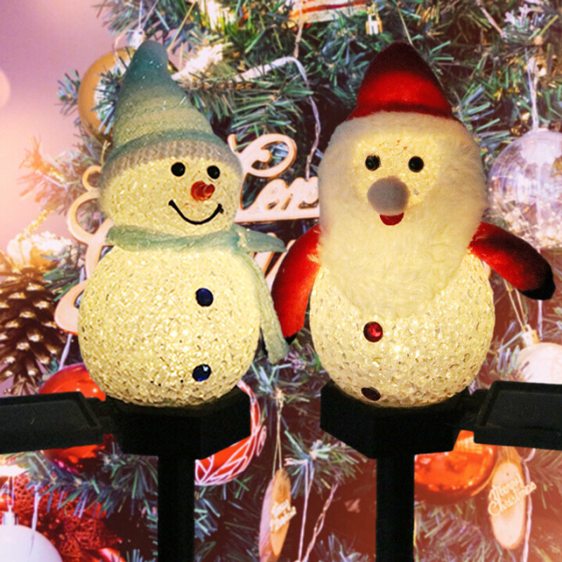 Vanntett Solar Snowman lampe