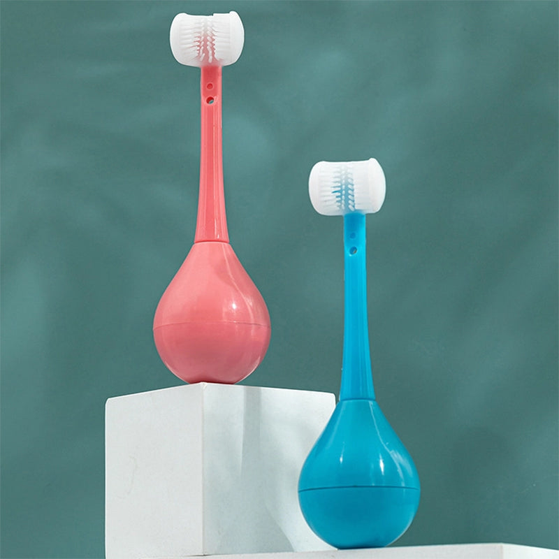 Tre-sidig tannbørste for barn