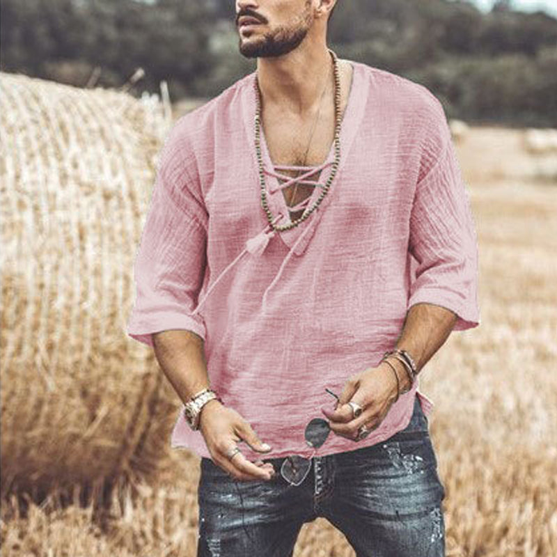 Summer Men Casual  Cotton Shirts