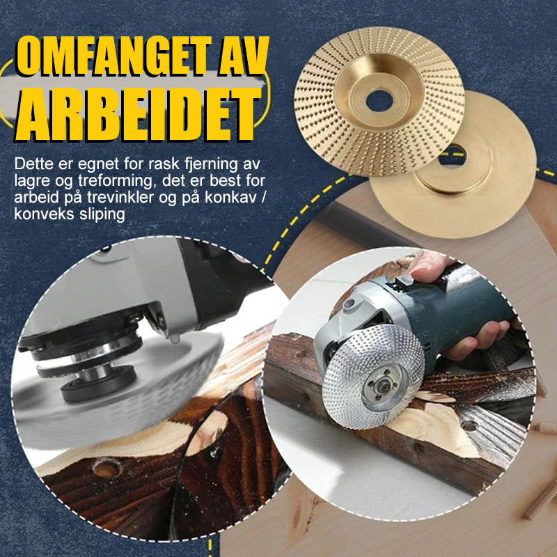 Trebearbeiding vinkelslipfat