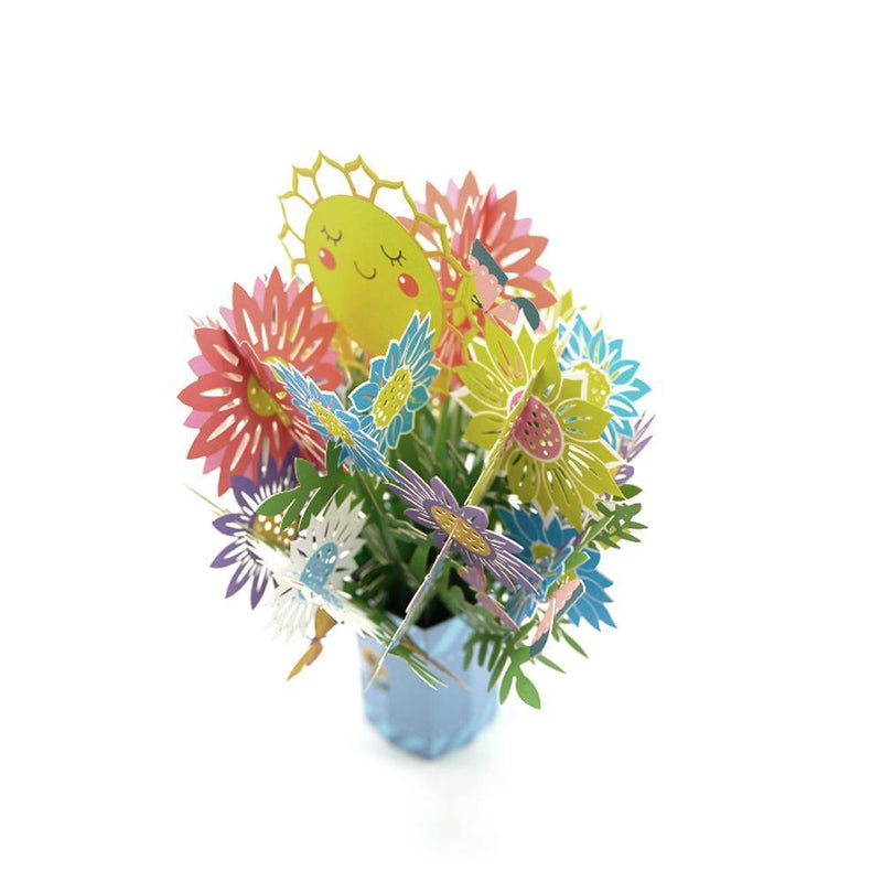 3D blomsterbukettkort