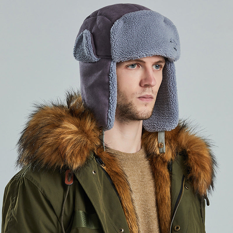 Winter Trapper Hat for Men Cap with Ear Flaps