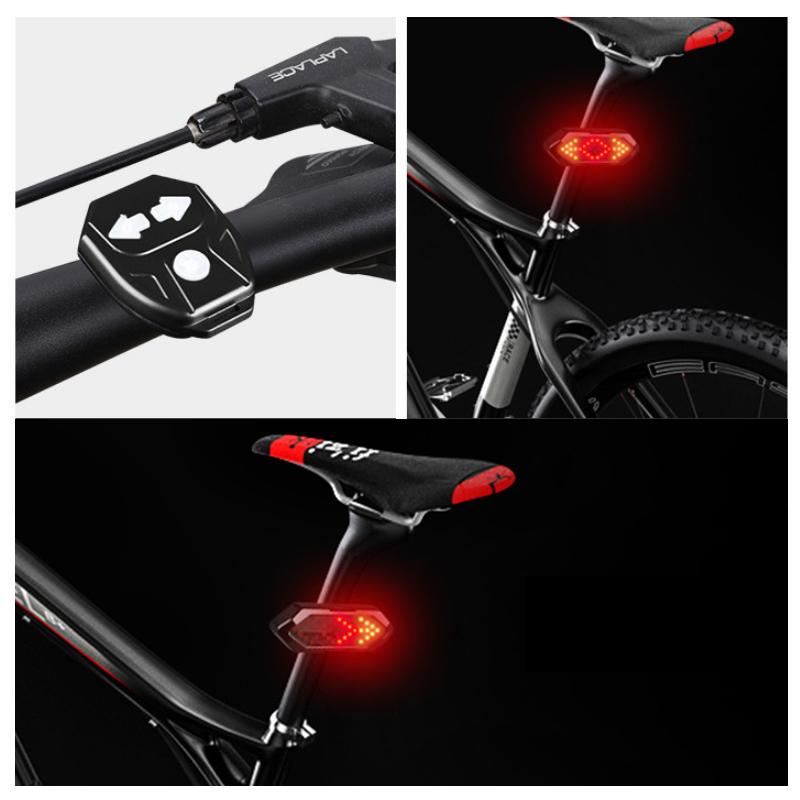 Sykkel blinklys USB oppladbar sykkels baklys