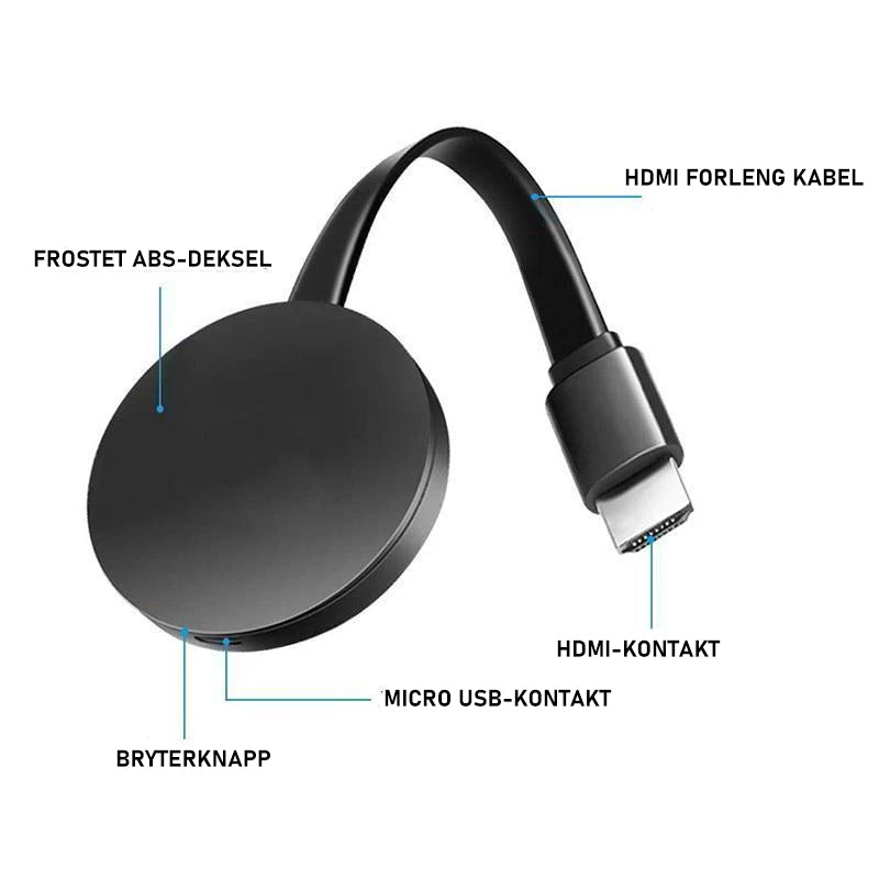 Bærbar trådløs HDMI-mottaker