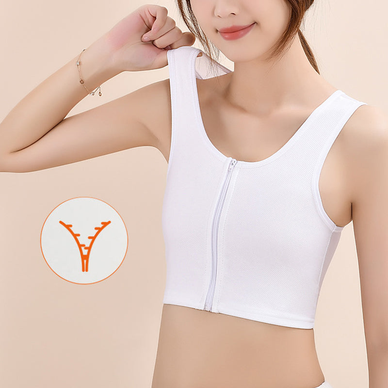 Tynn frontglidelås bustier tank top