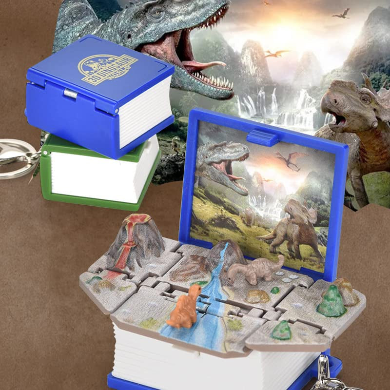 Pop Up 3D-mini dinosaurer og astronaut nøkkelringer
