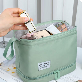 Vanntett toalettveske med stor kapasitet