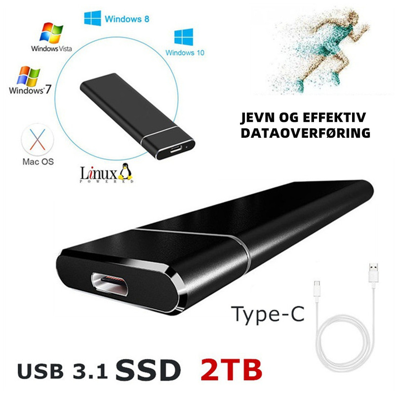 Ultrahastighets ekstern SSD-harddisk