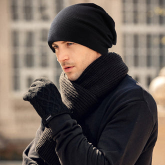 Fleece warm autumn winter pullover cap