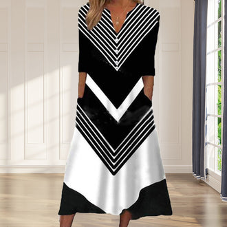 Pulloverkjole med flere farger