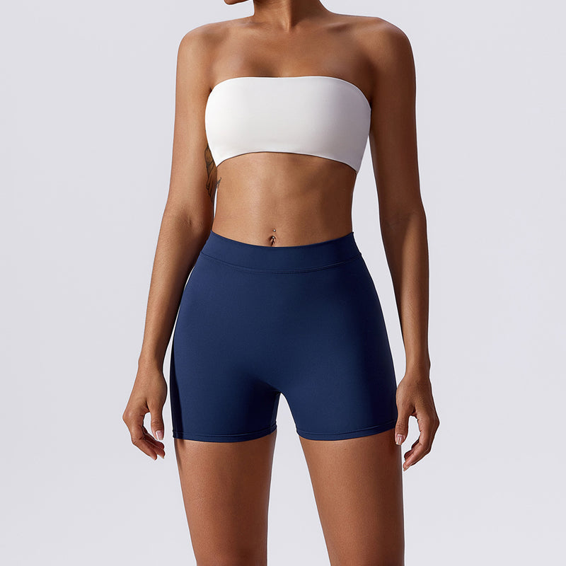 Sculpting V-Back Ruched Shorts