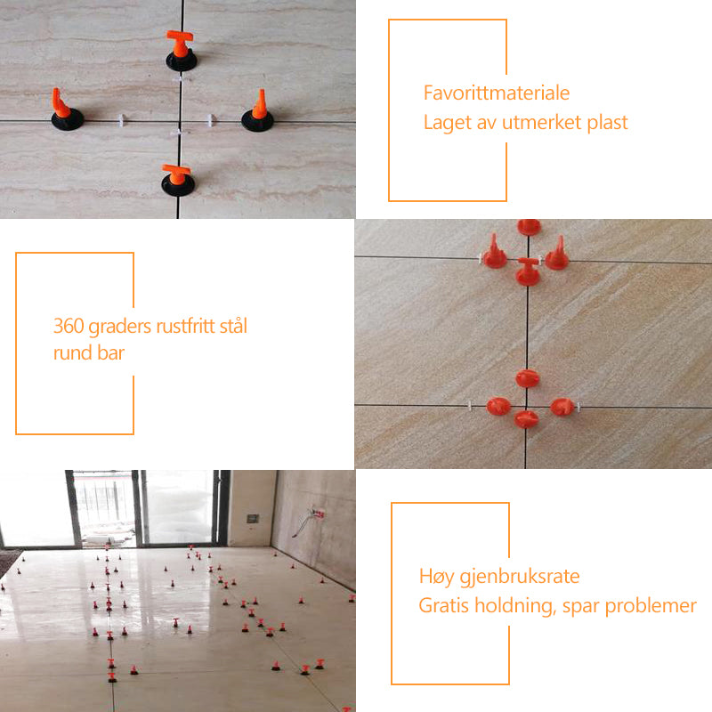 Gjenbruk flis utjevning system (50 stk)