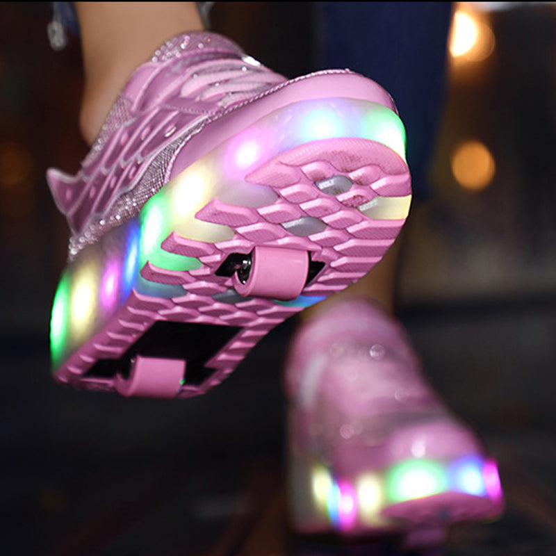 Two Wheels Lighted Roller Sneakers
