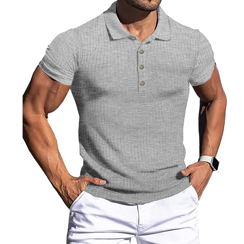 Ensfarget golf t-skjorte for menn
