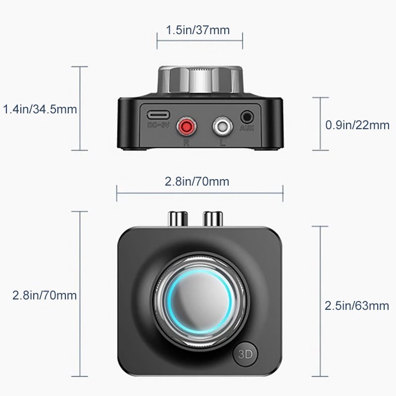 Bluetooth 5.0 Audio RCA-mottaker