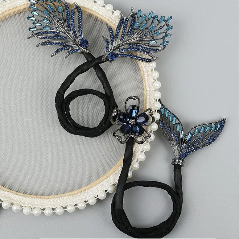 🌺Rhinestone Flower Hårklemme
