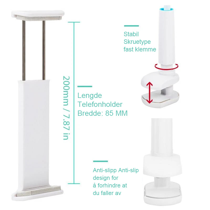 Universal avtakbar mobiltelefonholder med lang arm