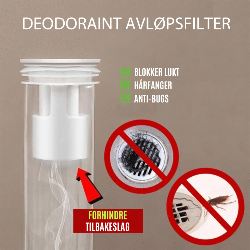 Avløpsfilter for deodorant