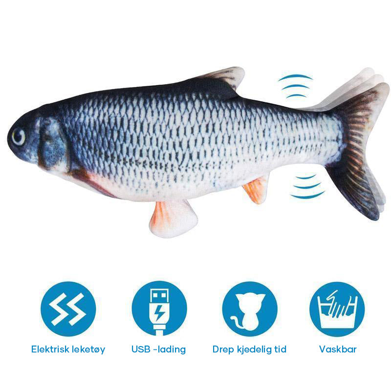 Plysj simulering USB lading kjæledyr fisk leke