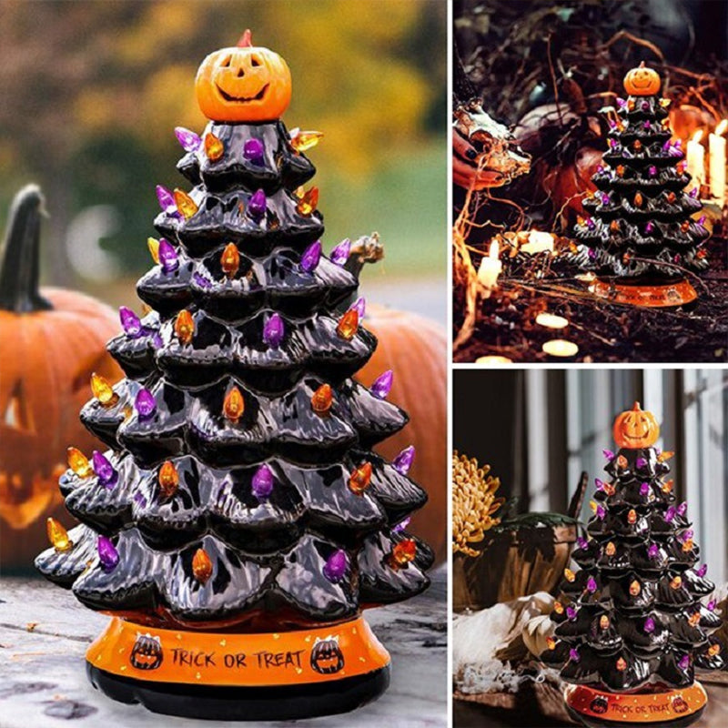 Halloween Colored Lights Christmas Tree