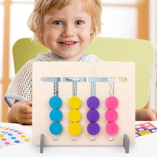 Tre 2-sidig skyve logikk puslespill