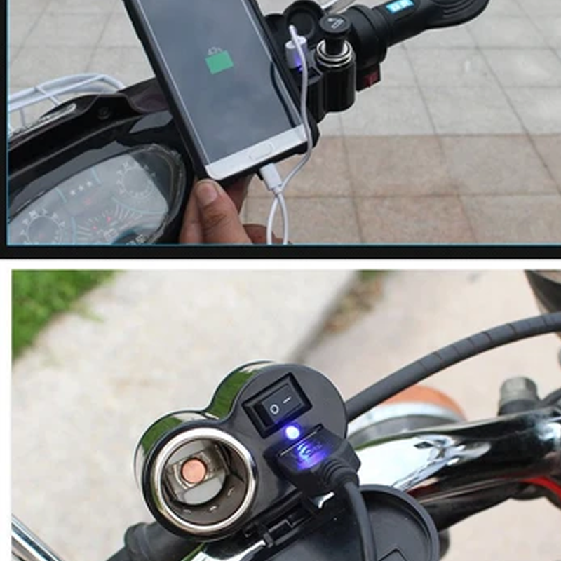Motorsykkel Multifunksjons Ladeplugg