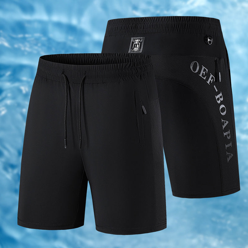 Sommerelastiske sportsshorts for menn