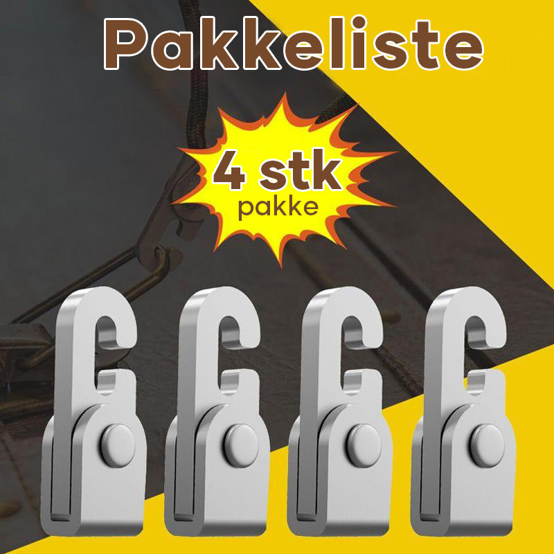 Telt automatisk låsekrok (4 stk/pakke)